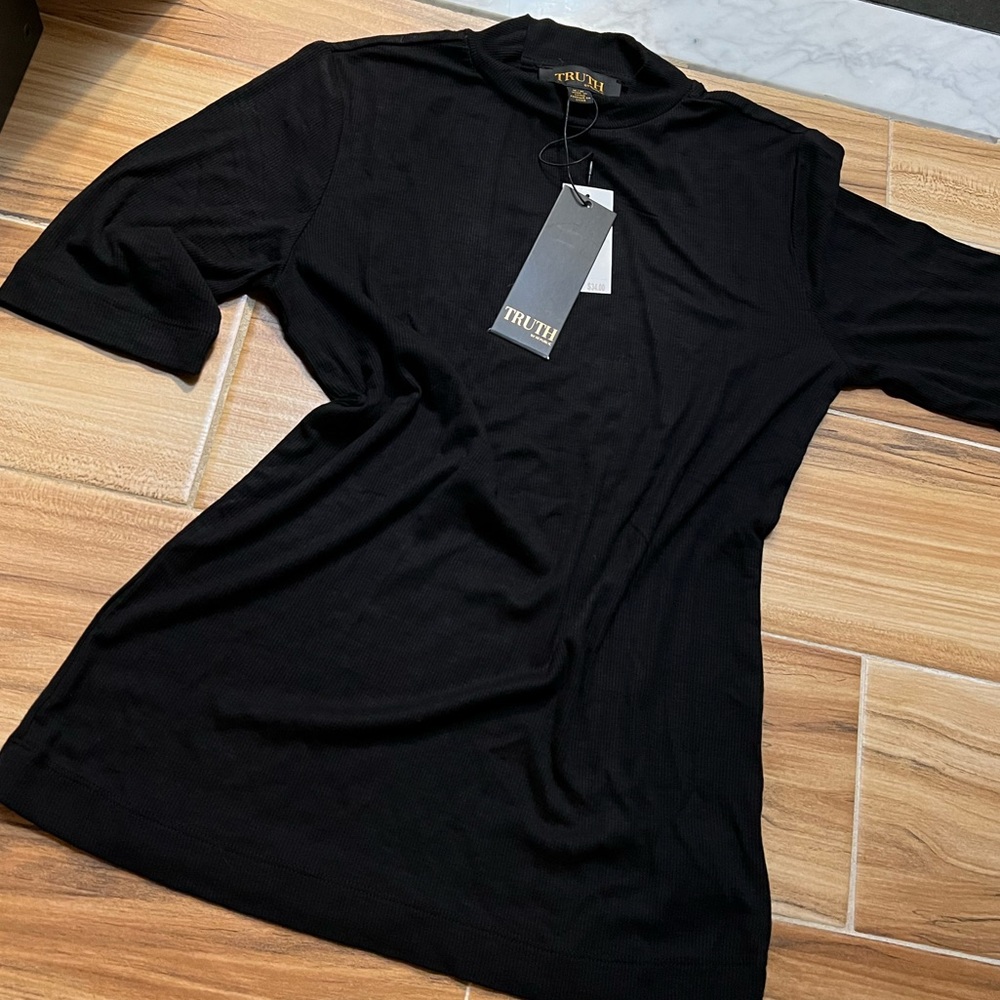 NWT Black High-Neck Tee